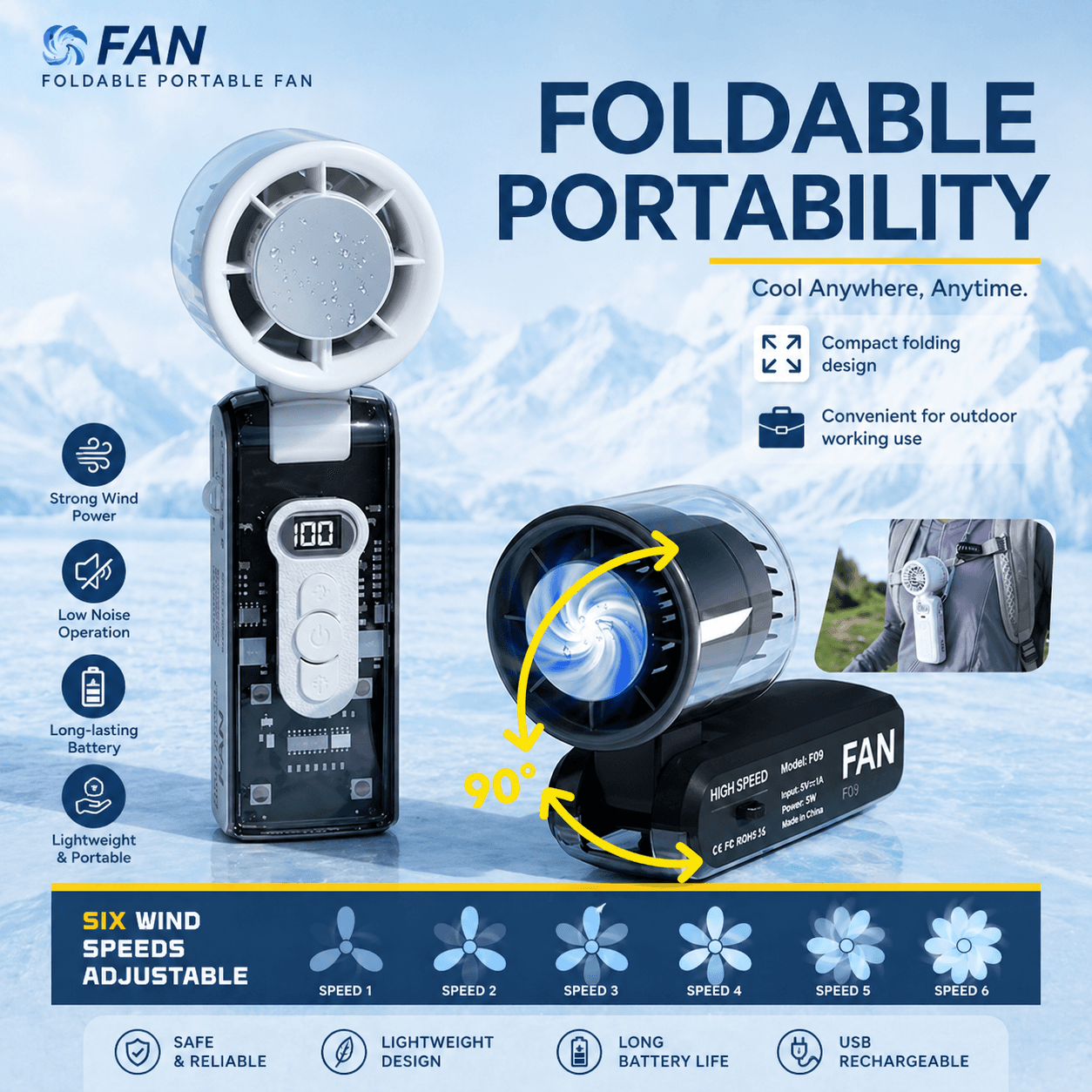 Foldable Travel Fan